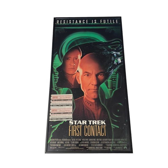 Star Trek "Resistance is Futile" Framed Poster 23"x12" with Ticket Stubs! - Picture 4 of 6